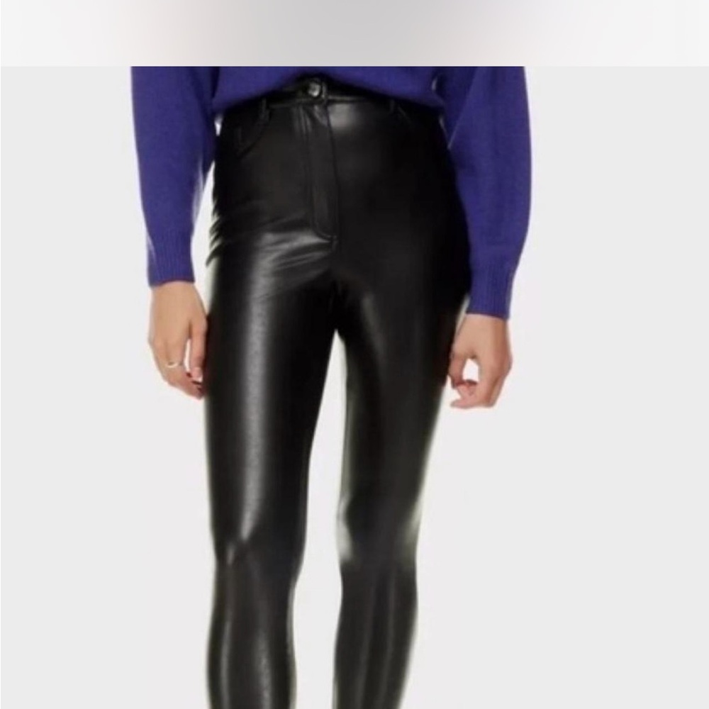 Aritzia Black Faux Leather Leggings